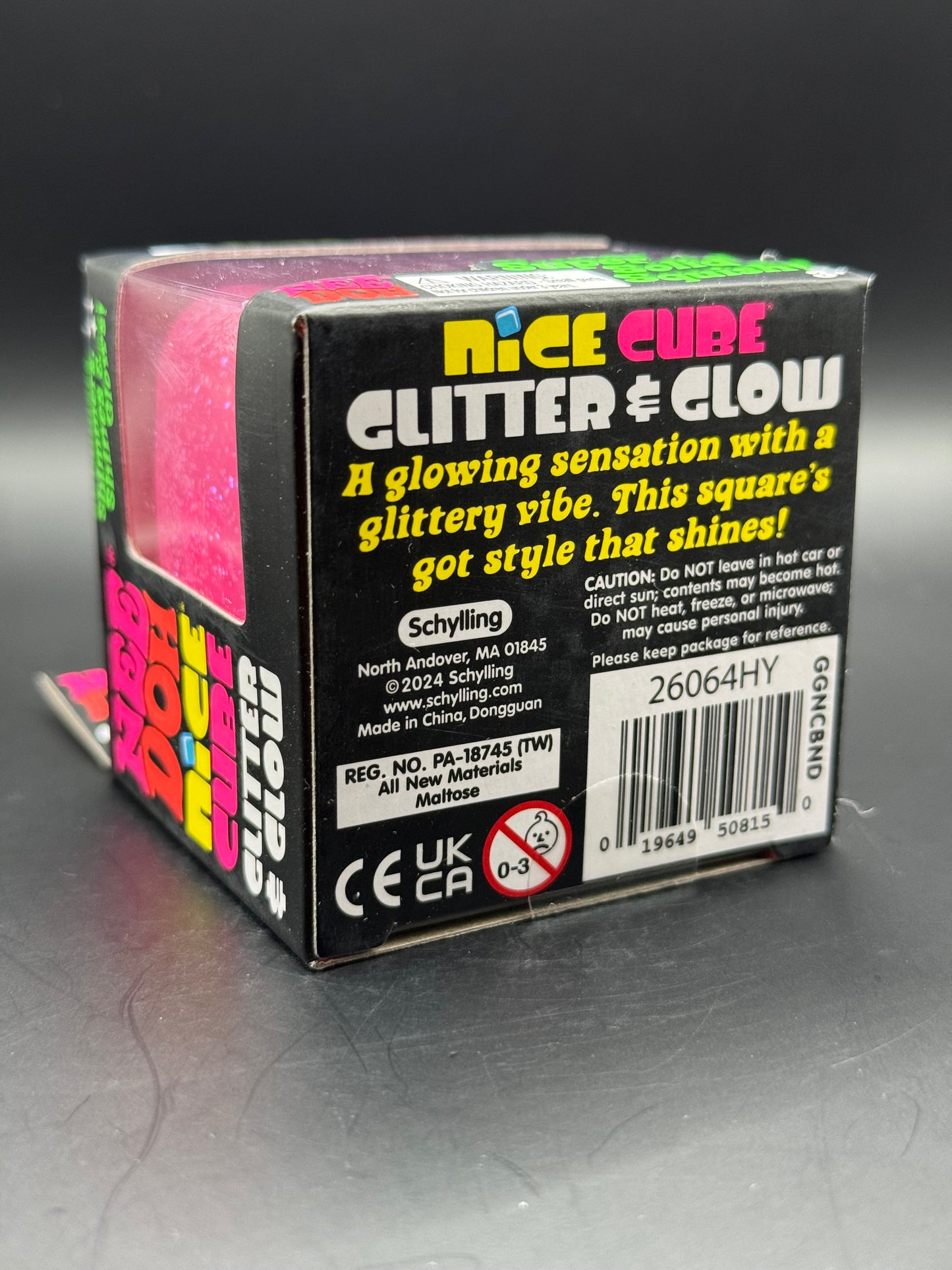 NeeDoh Nice Cube Glitter Glow (Pink)
